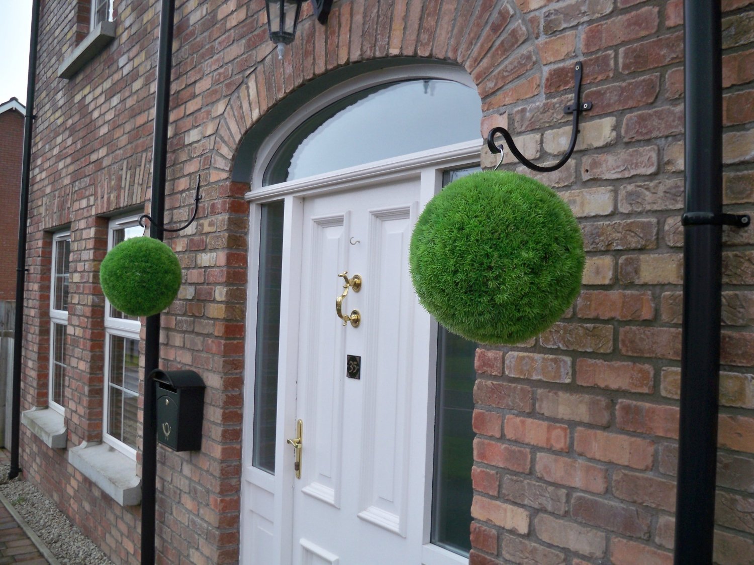 Artificial 38cm moss grass topiary ball The Artificial Flowers Company