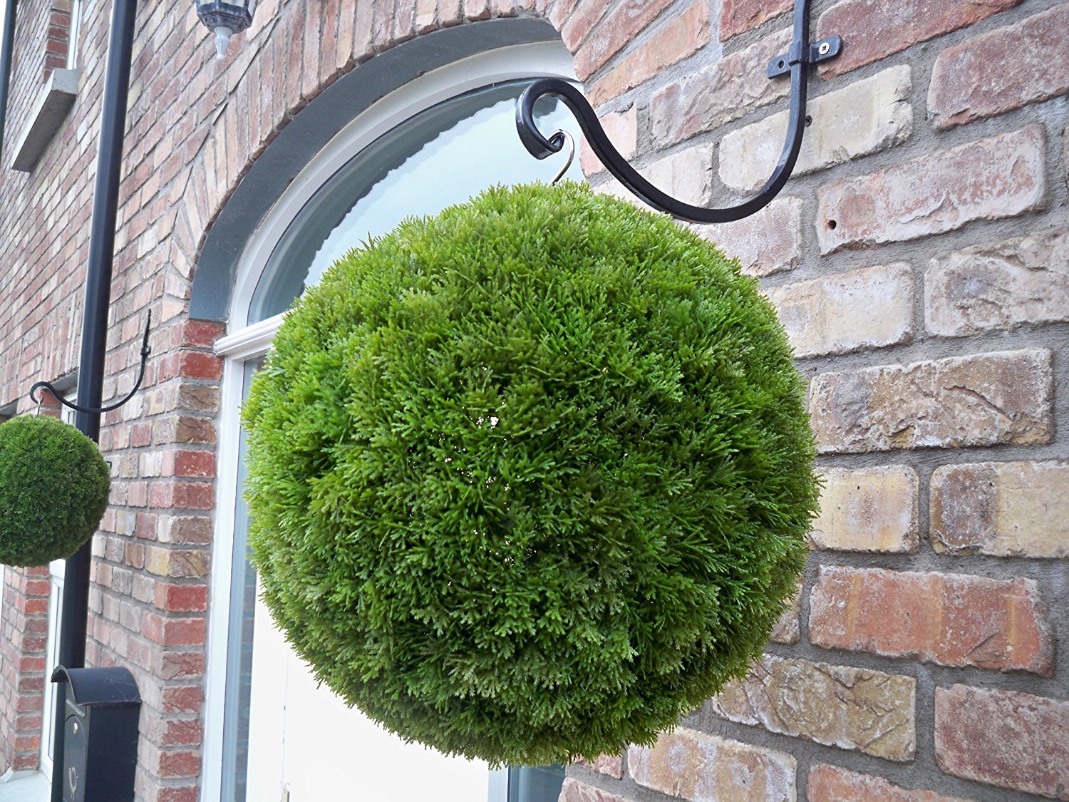 Single 38cm artificial conifer topiary ball The Artificial Flowers