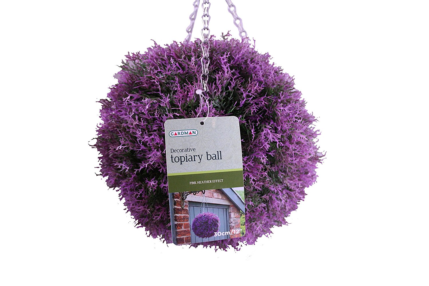 Artificial pink flower topiary ball 30cm The Artificial Flowers Company