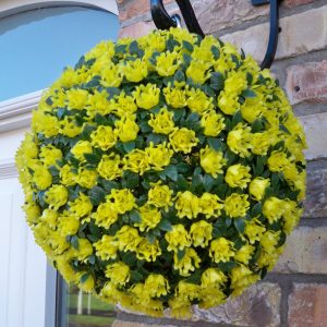 Yellow artificial topiary ball