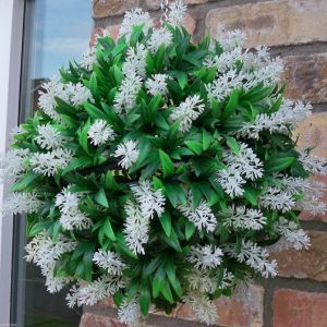 White lavender topiary ball