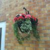 Artificial hanging basket with azaleas, geraniums, vines and ivy - Image 3