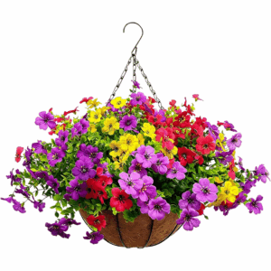 Large artificial hanging basket