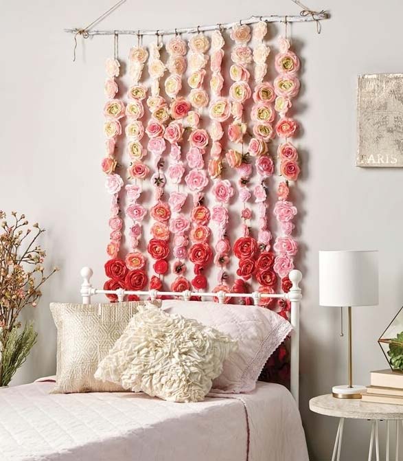 14 gorgeous artificial flower headboards The Artificial Flowers