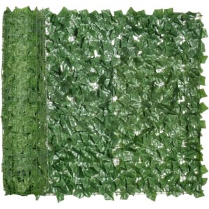 Outsunny dark green artificial ivy screening roll, 3m x 1m