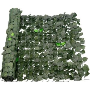 Woodside artificial maple-leaf hedge screening roll, 3m x 1m