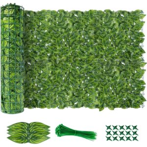 AGJIDSO watermelon-pattern artificial leaf screening in green and yellow-green with supplied cable ties