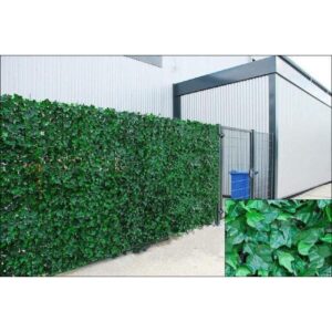 Welsh Green Screen artificial ivy screening covering a garden boundary