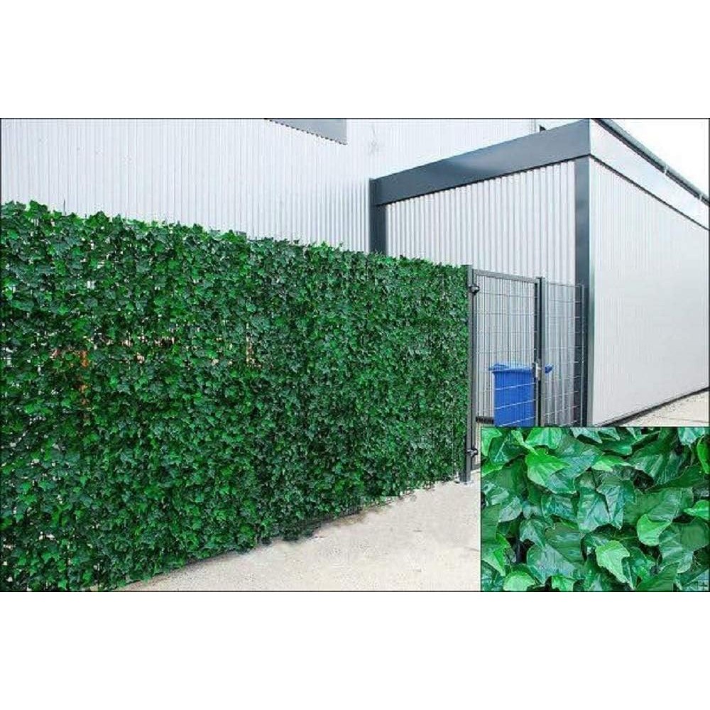 Welsh Green Screen artificial ivy screening covering a garden boundary
