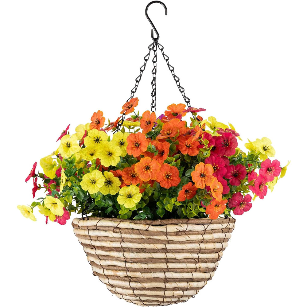 Pretty vibrant hanging basket