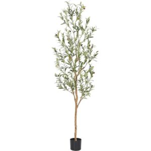 Bellacat artificial olive tree with natural wood trunk (184cm)