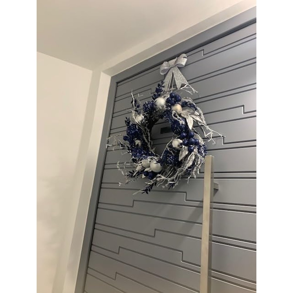 Customer photo of blue silver eucalyptus wreath 40cm