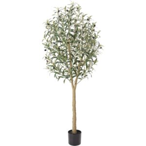 Crosofmi artificial olive tree in a black pot (150cm)