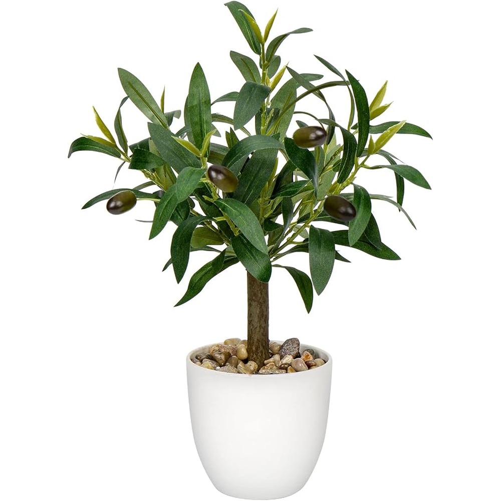 Hollyone small artificial olive tree for shelves (37cm)