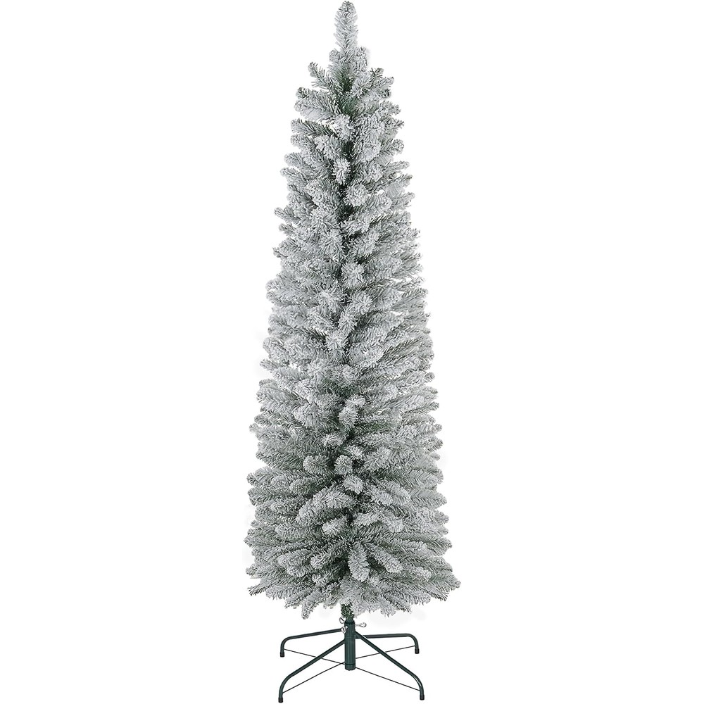HOMCOM snow-flocked pencil Christmas tree (5ft)
