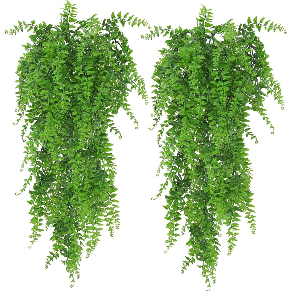 huryfox artificial trailing fern plants for your own planters (pair)