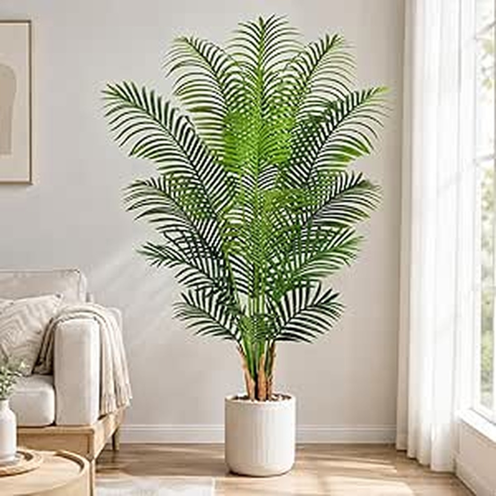 Keeplush artificial areca palm with real bark detail (150cm)
