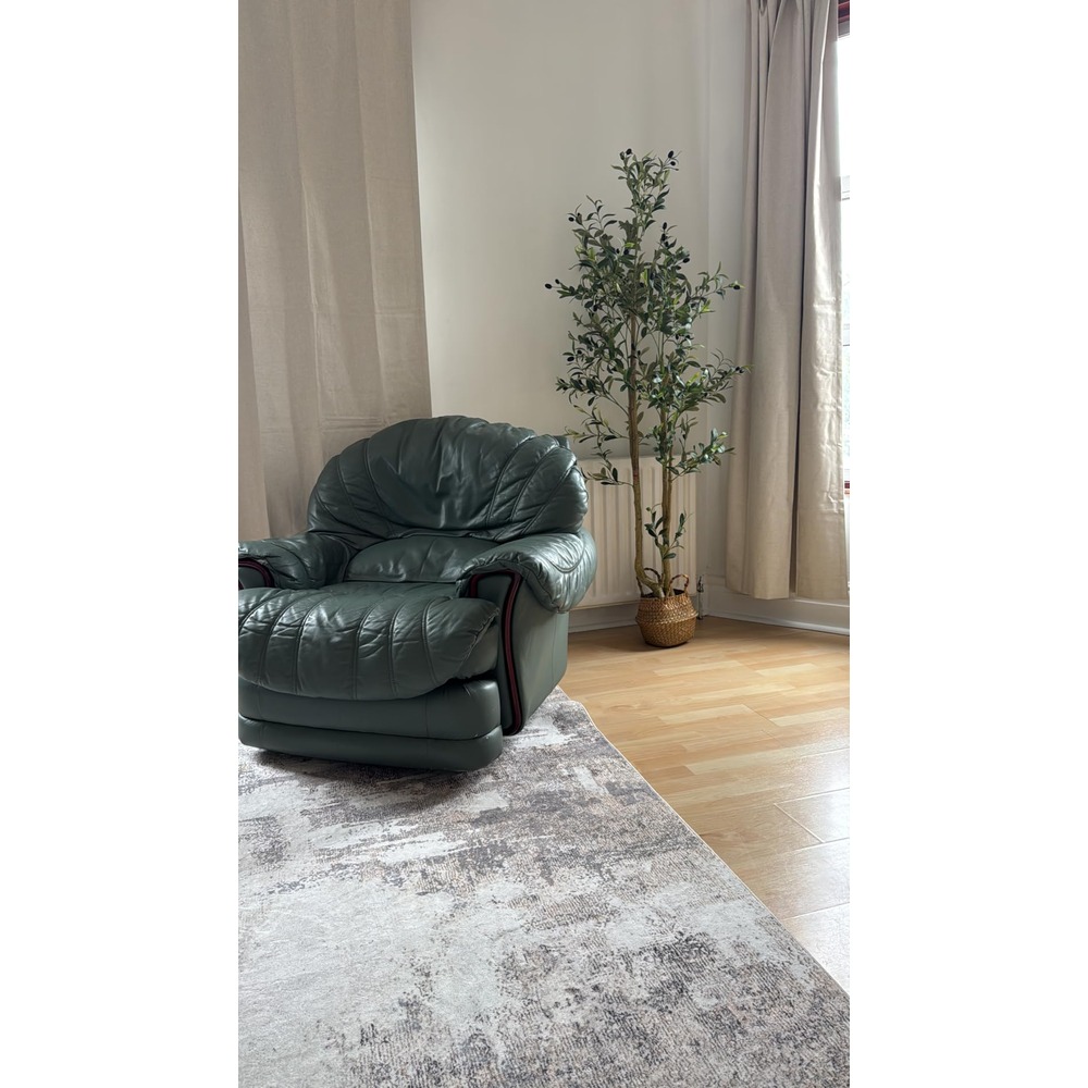 Lush artificial olive tree in a white pot (180cm) - Image 2
