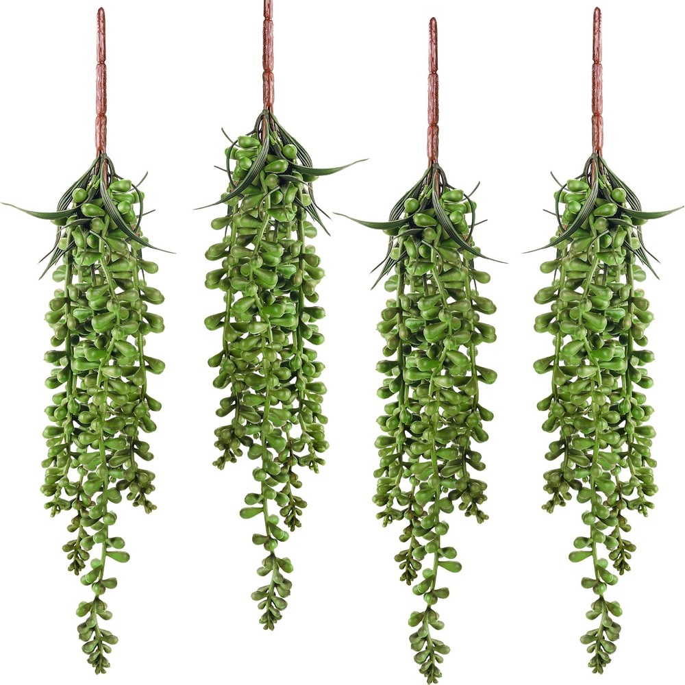 meiliy artificial trailing succulent stems (4 stems, 35cm)