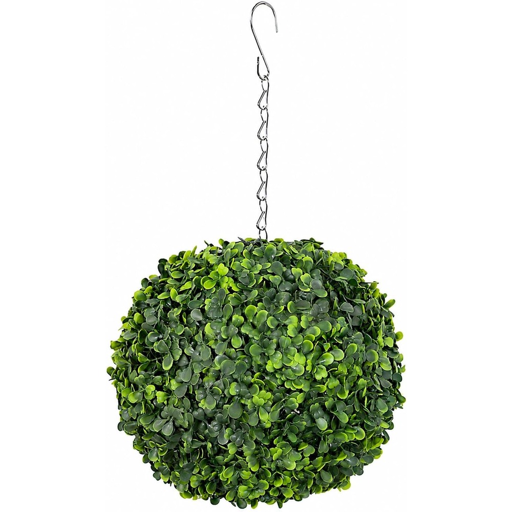Oypla green artificial hanging topiary ball (28cm)