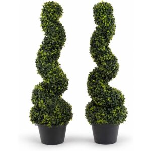 oypla spiral topiary 80cm pair