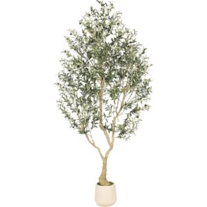 Realead statement artificial olive tree with tall planter (244cm)
