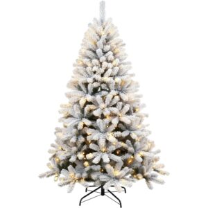 SHATCHI Yukon snow pine pre-lit Christmas tree (6ft)