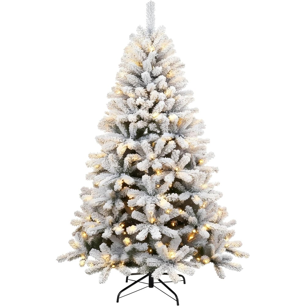 SHATCHI Yukon snow pine pre-lit Christmas tree (6ft)