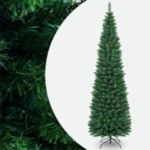 SPOTRAVEL green pencil Christmas tree for indoor or outdoor displays (7ft)