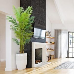 Tall artificial palm with soft fabric foliage (183cm)