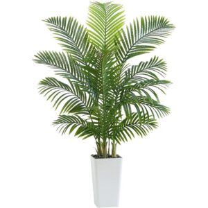 TNGGNT artificial areca palm in a tall white planter (150cm)