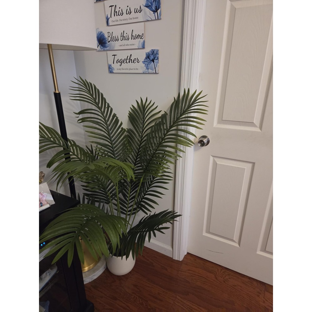 Zeeoze artificial palm with a white planter (120cm) - Image 2